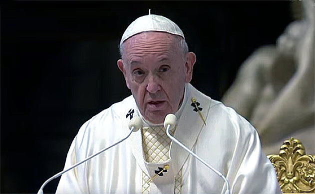 Papst Franziskus am Gründonnerstag 2020 / Vatican Media Papst Franziskus am Gründonnerstag 2020