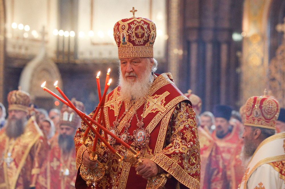 Kyrill I. / Copyright 2017, KNA GmbH, www.kna.de, All Rights Reserved, Robert Duncan Kyrill I., Patriarch von Moskau und ganz Russland, feiert einen Gottesdienst in der Christ-Erlöser-Kathedrale (russ. Chram Christa Spasitelja) in Moskau am 24. Mai 2017.