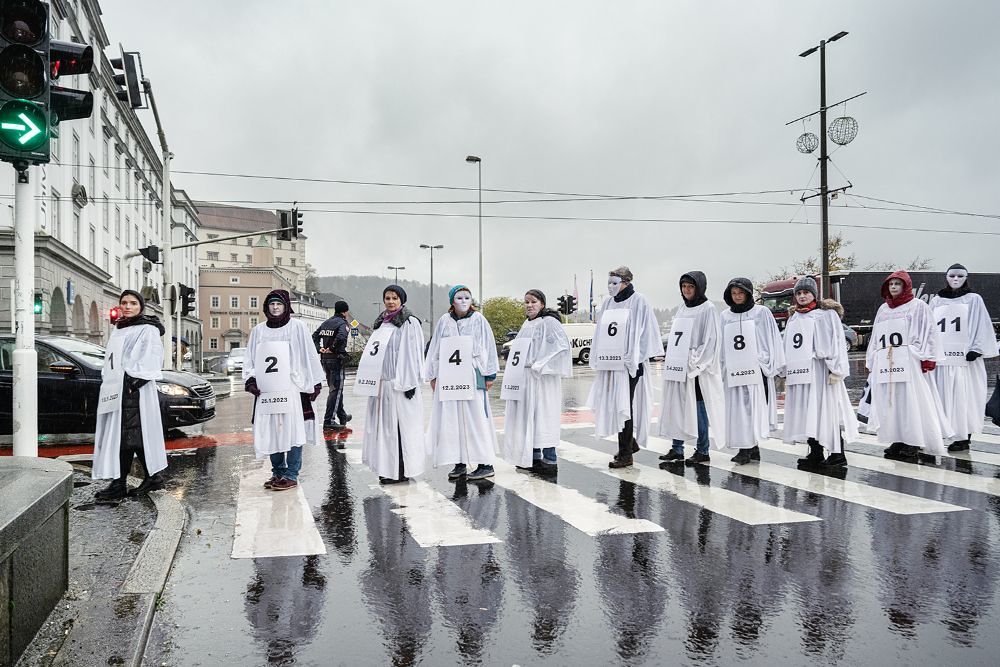 Protestaktion gegen Femizide in Österreich / Bündnis 8. März Protestaktion gegen Femizide in Österreich